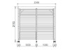 Pergola Bois Traité + Brise Vue - 7.32m2