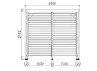 Pergola Bois Traité + Brise Vue - 7.32m2