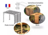 Pergola Bois Traité + Brise Vue - 7.32m2