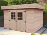 abri jardin bois toit bac acier 28 mm