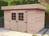 abri jardin bois toit bac acier 28 mm