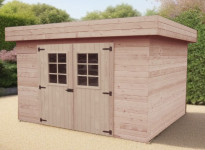 abri jardin bois toit bac acier 28 mm