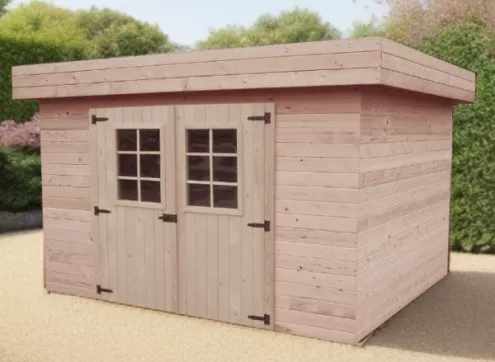 abri jardin bois toit bac acier 28 mm