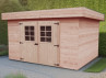 abri jardin bois 28 mm toit bac acier