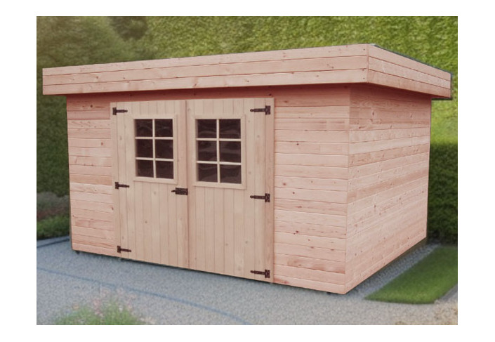 abri jardin bois 28 mm toit bac acier
