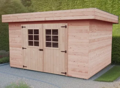 abri jardin bois 28 mm toit bac acier