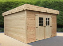 abri jardin bois 28 mm toiture bac acier