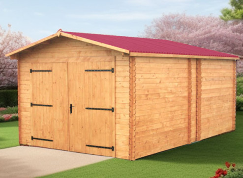 GARAGE BOIS BRUT MADRIERS 28 MM