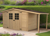 abri de jardin bois 28 mm bûcher