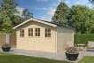 Chalet bois toit acier - 14m2