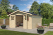 Chalet bois toit acier - 14m2