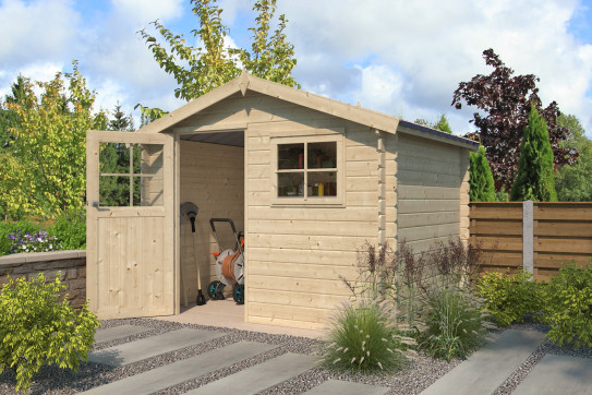 Abri jardin bois brut 28 mm - 8m2