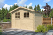 Abri jardin bois 2 pans + bac acier - 9.80m2