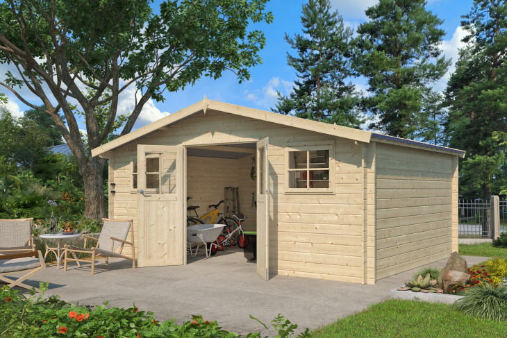 Abri jardin Toit Acier 28 mm - 15m2