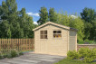 Chalet bois 28 mm d'épaisseur, toit acier - 6m2
