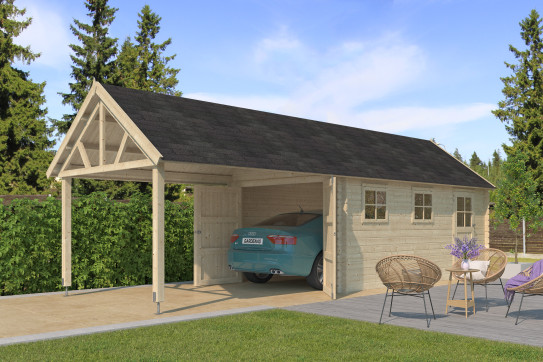 GARAGE BOIS AVEC EXTENSION 30M2