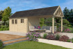 Chalet avec auvent 22m2