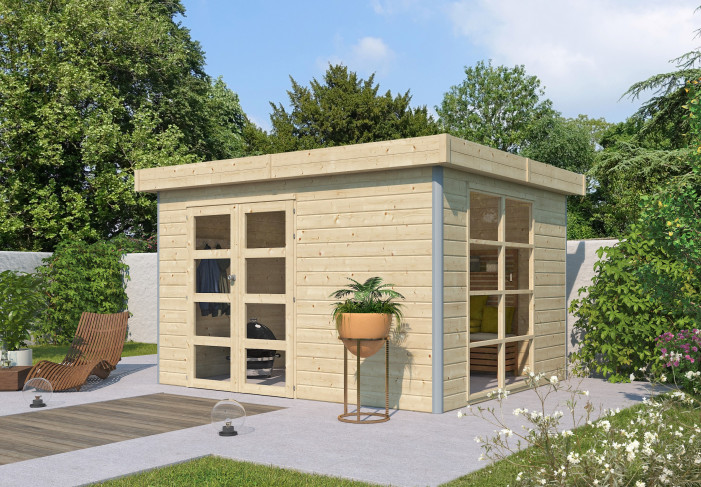 Abri cubique toit acier 8.70 m2