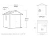 Abri jardin résine + plancher 4m2