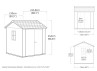 Abri jardin résine + plancher 4m2