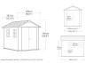 Abri jardin résine + plancher 4m2