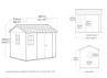 Abri jardin résine + plancher 5.30m2