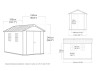 Abri jardin résine + plancher 6.57m2