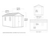 Abri jardin résine + plancher 7.84m2