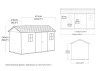 Abri jardin résine + plancher 7.84m2