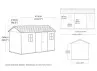 Abri jardin résine + plancher 7.84m2