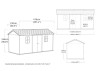 Abri jardin résine + plancher 9.10m2