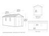 Abri jardin résine + plancher 10.37m2
