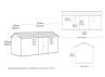 Abri jardin résine + plancher 10.37m2