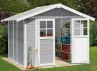 Abri de jardin PVC Grosffilex Gris Clair et Blanc
