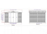 Abri métal portes coulissantes - 4/7/9 m2