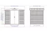 Abri métal effet bois - 4/7/9 m2