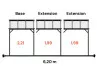 PERGOLA ALU ADOSSÉE - 18/24/30m2