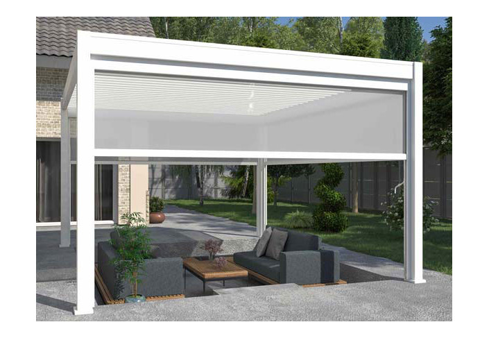 Option store latéral 4 mètres Blanc