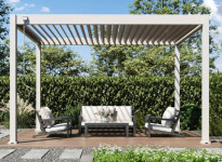 PERGOLA BIOCLIMATIQUE ALU GRIS CLAIR 12M2 - STORE 4M
