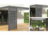 PERGOLA BIOCLIMATIQUE BICOLORE 12M2 ADOSSÉE