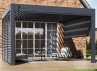PERGOLA BIOCLIMATIQUE ALU 16M2 ADOSSÉE - GRIS