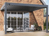 PERGOLA BIOCLIMATIQUE ALU 16M2 ADOSSÉE - GRIS