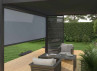 PERGOLA BIOCLIMATIQUE ALU 16M2 ADOSSÉE - GRIS