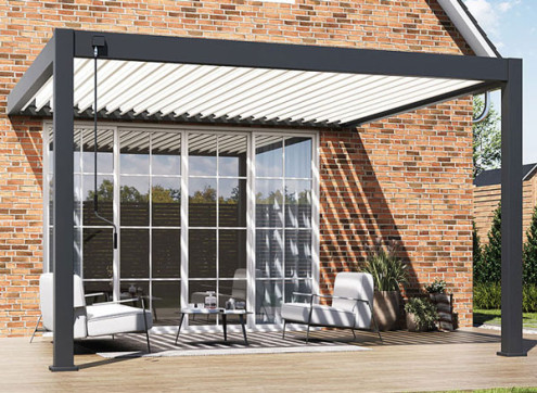 PERGOLA ALU ADOSSÉE BICOLORE 16M2