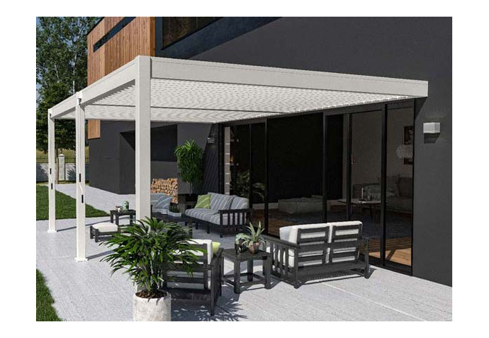 PERGOLA BIOCLIMATIQUE ALU 24M2 ADOSSÉE