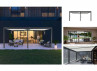 PERGOLA BIOCLIMATIQUE ALU GRIS - LAMES BLANCHES 24M2