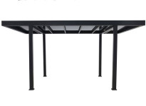 CARPORT ALU DOUBLE + LED SOLAIRE - 30M2