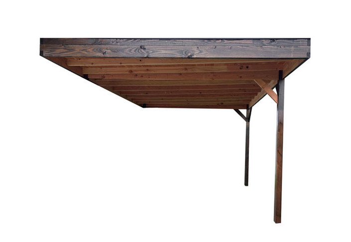 CARPORT DOUBLE ADOSSÉ BOIS DOUGLAS + LED