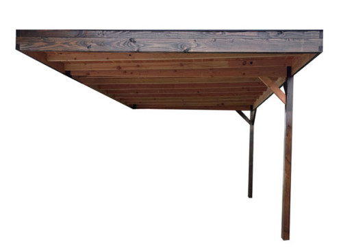 CARPORT DOUBLE ADOSSÉ BOIS DOUGLAS + LED