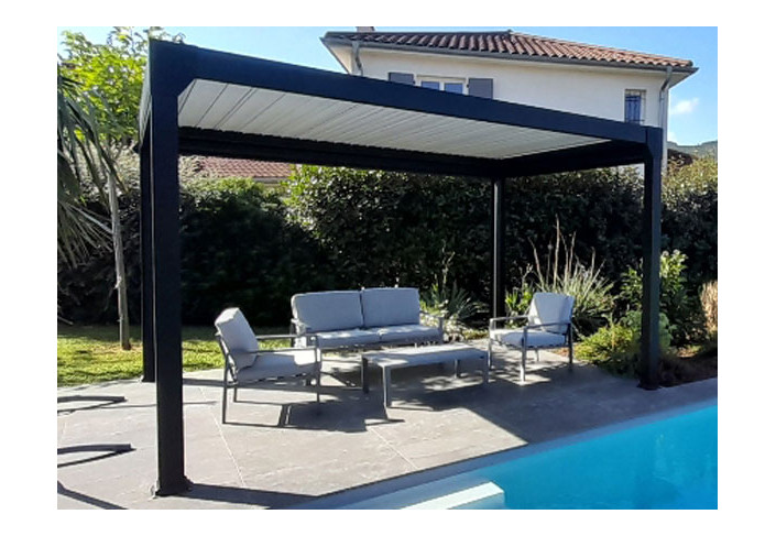 PERGOLA BIOCLIMATIQUE MOTORISÉE 12M2 SOLAIRE